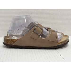 Project Cloud Venita A Sandals Leather Cork Footbed 2 Strap Slide Womens 9 EU40